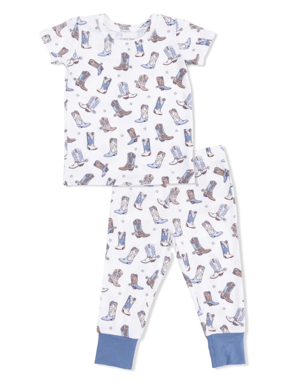 Angel Dear Cowboy Boots Short Sleeve Pajama Loungewear Set 18-24 months 2T 5/6